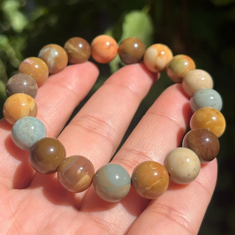 10mm stretchable multicolor‎ brown Alashan bracelet